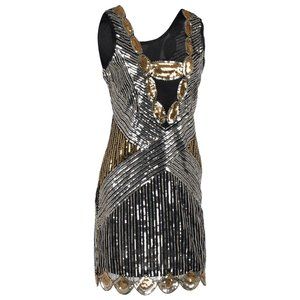 O NECK  SEXY SEQUIN PRONM EVENING DRESS